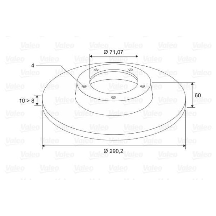 Peugeot 406 1995-2005 Arası 2.1 TD 12V, 2.0 HDi 110, 3.0 24V, 2.0 16V, 2.0 HDI 110, 2.0 Turbo, 3.0 V6 24V Valeo Marka Arka Fren Diski