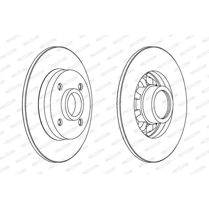Peugeot 308 2007-2016 Arası 1.6 BioFlex, 1.6 HDi Ferodo Marka Arka Fren Diski