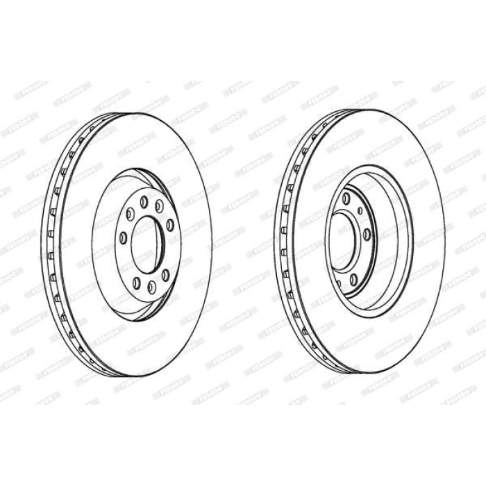 Peugeot 607 2000-2004 Arası 2.2 HDi, 2.0 HDI, 2.2 16V, 2.0, 2.7 HDi 24V Ferodo Marka Ön Hava Soğutmalı Fren Diski