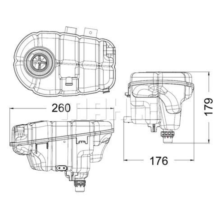 Audi A7 2010-2018 Arası 3.0 TDI Behr Marka Radyatör Yedek Su Deposu