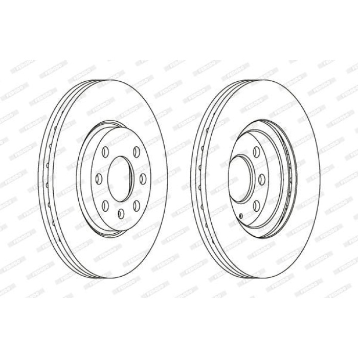 Opel Corsa 2000-2012 Arası 1.8, 1.7 DTI 16V, 1.7 DI 16V, 1.7 DTI Ferodo Marka Ön Fren Diski