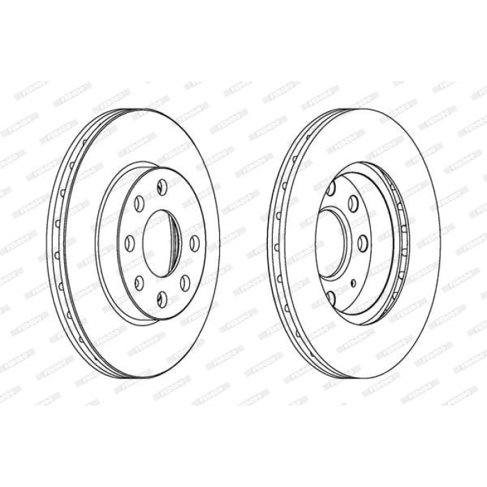 Opel Corsa 2000-2012 Arası 1.7 DTI, 1.7 DI 16V, 1.2 Twinport, 1.7 DTI 16V, 1.2 16V, 1.2 Ferodo Marka Ön Hava Soğutmalı Fren Diski