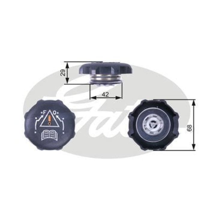 Peugeot 205 1983-2000 Arası 1.7 Diesel, 1.6 GTI, 1.9 GTI, 1.9 CTI, 1.6 CTI, 1.9 Diesel Gates Marka Radyatör Yedek Su Depo Kapağı