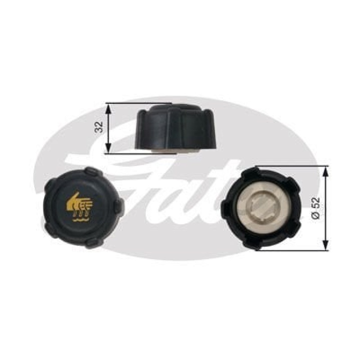 Renault Megane 2001-2014 Arası 1.5 dCi, 1.6 16V, 2.0 TCe, 2.0 CVT Gates Marka Radyatör Yedek Su Depo Kapağı