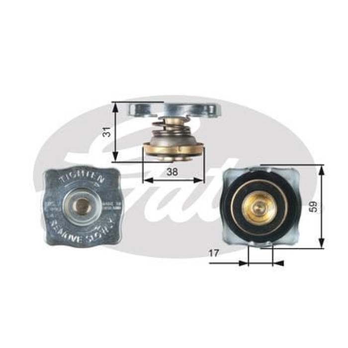 Fiat Ducato 1982-1994 Arası 2.5 D, 1.9 D, 2.0, 1.9 TD, 2.5 TD Gates Marka Radyatör Kapağı