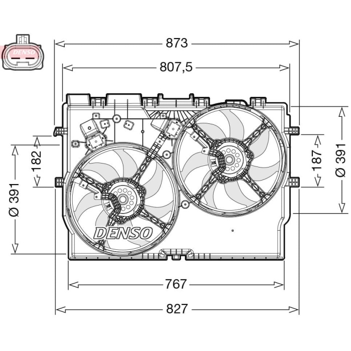 Fiat Ducato 2006-2010 Arası 130 Multijet 2,3 D, 120 Multijet 2,3 D, 100 Multijet 2,2 D Denso Marka Radyatör Fan ve Motoru