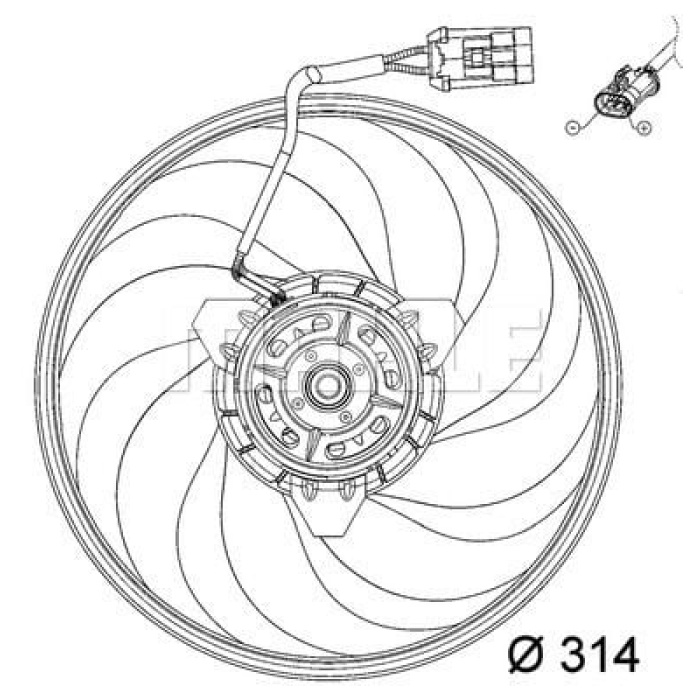 Opel Combo 2001-2011 Arası 1.6 Behr Marka Radyatör Fan ve Motoru