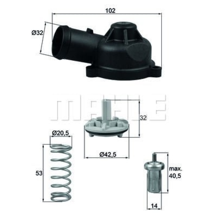 Audi A1 2011-2018 Arası 1.4 TFSI Mahle Marka Termostat