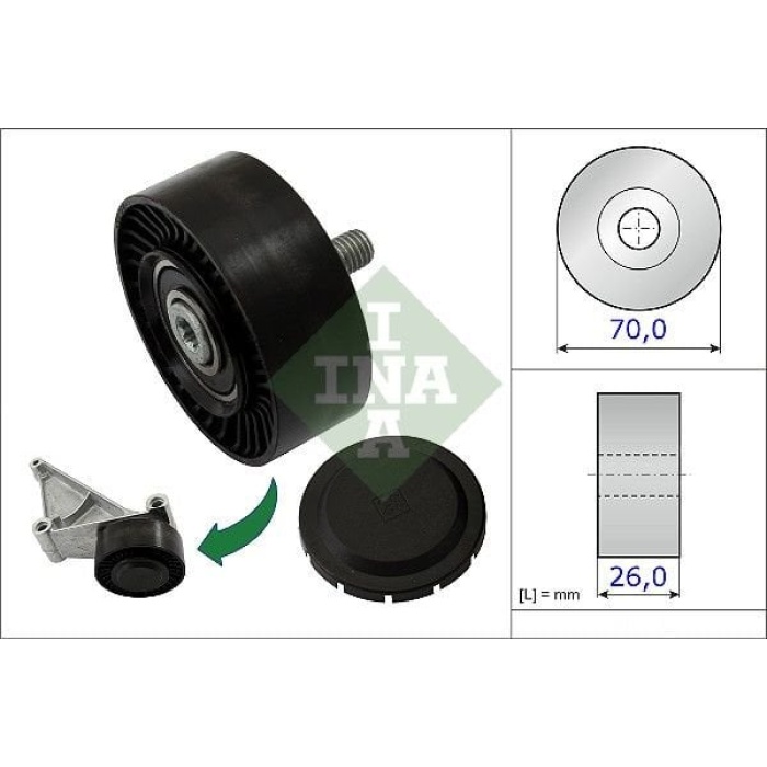 Porsche Boxster 2007-2016 Arası 3.4, 2.7, S 3.4 INA Marka Vantilatör Kayış Gergi Rulmanı