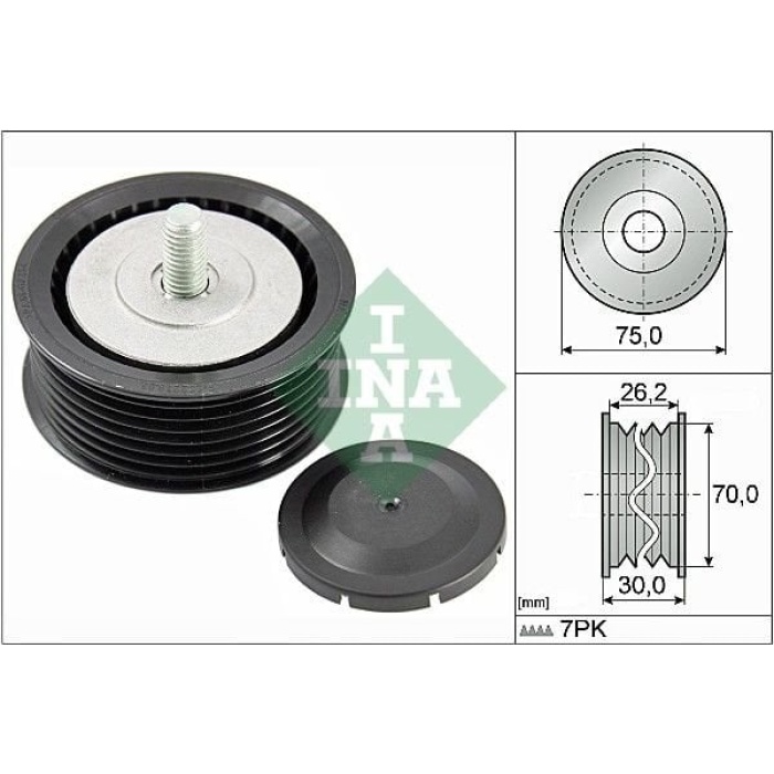 Porsche Cayenne 2002-2010 Arası S 4.5, Turbo 4.5, Turbo S 4.5 INA Marka Vantilatör Kayış Gergi Rulmanı