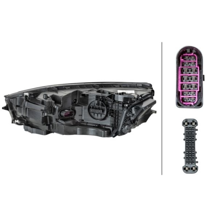 Audi A7 2010-2018 Arası 3.0 TDI, 3.0 TDI quattro, S7 quattro, RS7 quattro, 3.0 TFSI quattro, 2.8 FSI, 2.8 FSI quattro Sağ Hella Marka Far