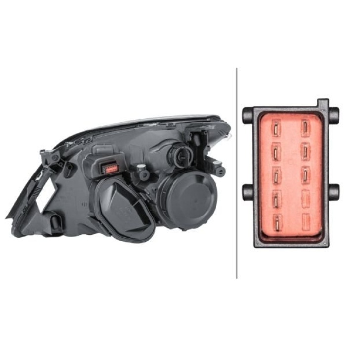 Opel Vectra 2002-2009 Arası 2.2 16V, 1.8 16V, 2.0 DTI 16V, 2.2 DTI 16V, 3.2 V6 Sağ Krom Hella Marka Far