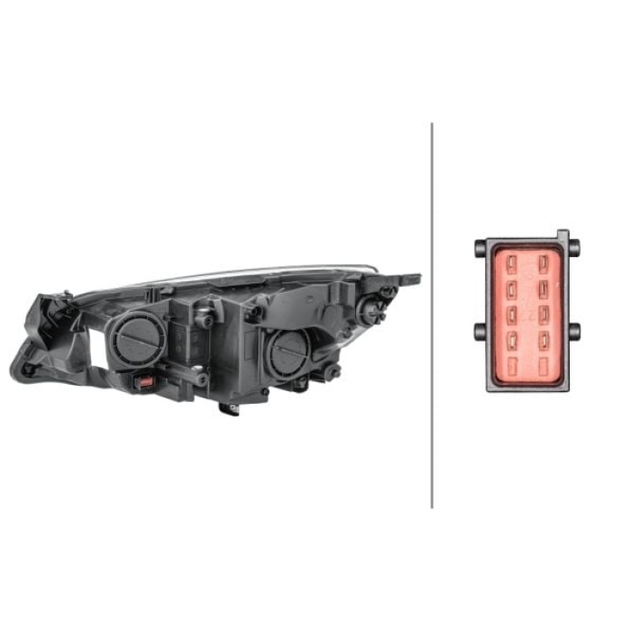 Opel Astra 2010-2015 Arası 1.4, 1.7 CDTI, 1.3 CDTI, 1.6, 1.6 Turbo, 1.4 Turbo, 2.0 CDTI Sağ Krom Hella Marka Far