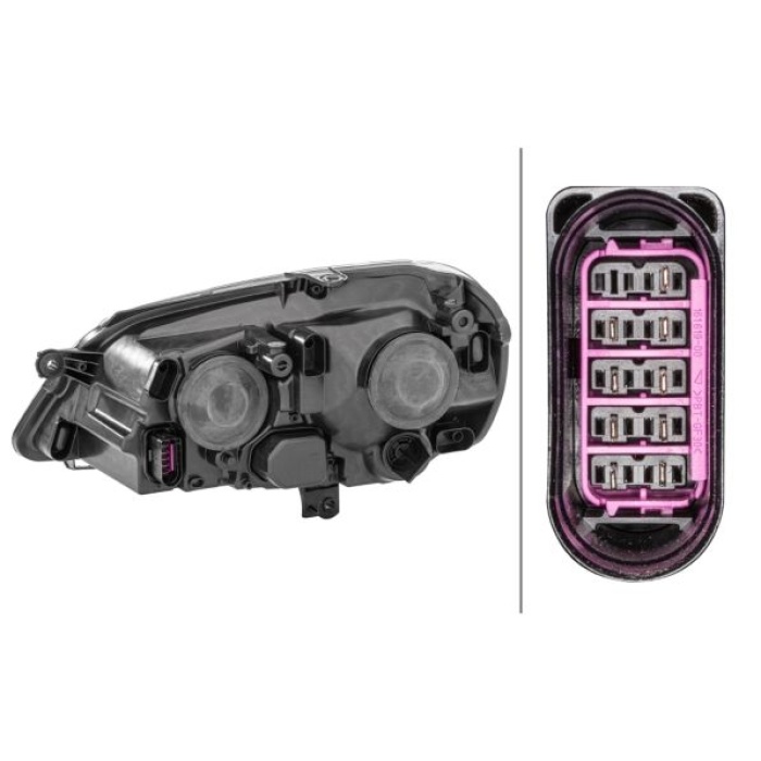 Volkswagen Polo 2001-2014 Arası 1.4 16V, 1.4 TDI, 1.9 TDI, 1.2, 1.4 FSI, 1.9 SDI, 1.2 12V, 1.4 Sağ Sinyalli+Elektrikli Motorlu Hella Marka Far