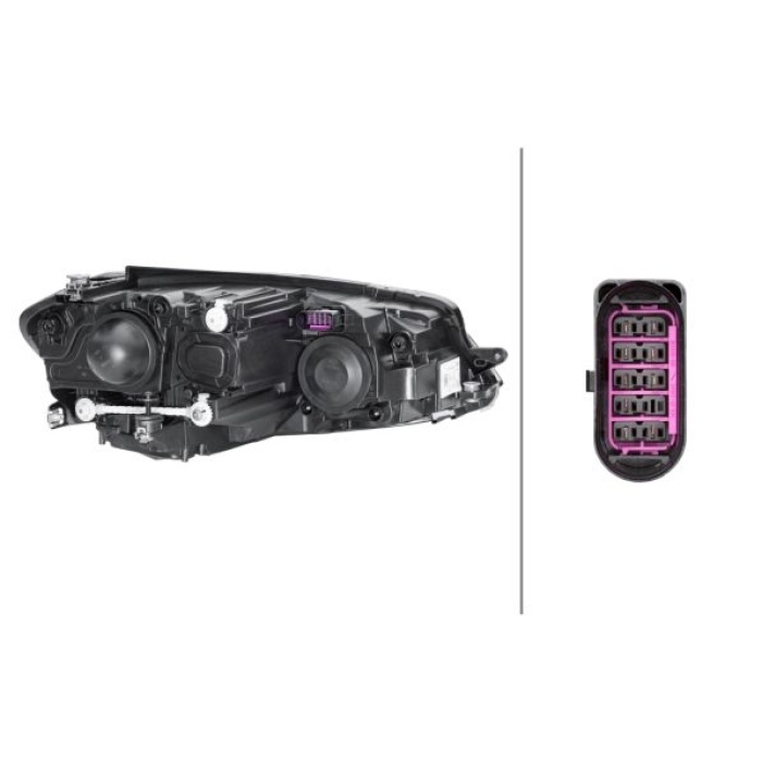 Volkswagen Golf 2012-2017 Arası 1.4 TSI, 1.2 TSI, 1.4 TGI CNG, 1.6 TDI, 2.0 TDI, 1.6 TDI 4motion, 2.0 TDI 4motion Sol Hella Marka Far