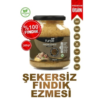 %100 Fındık Ezmesi (Şekersiz) - (300 gr)