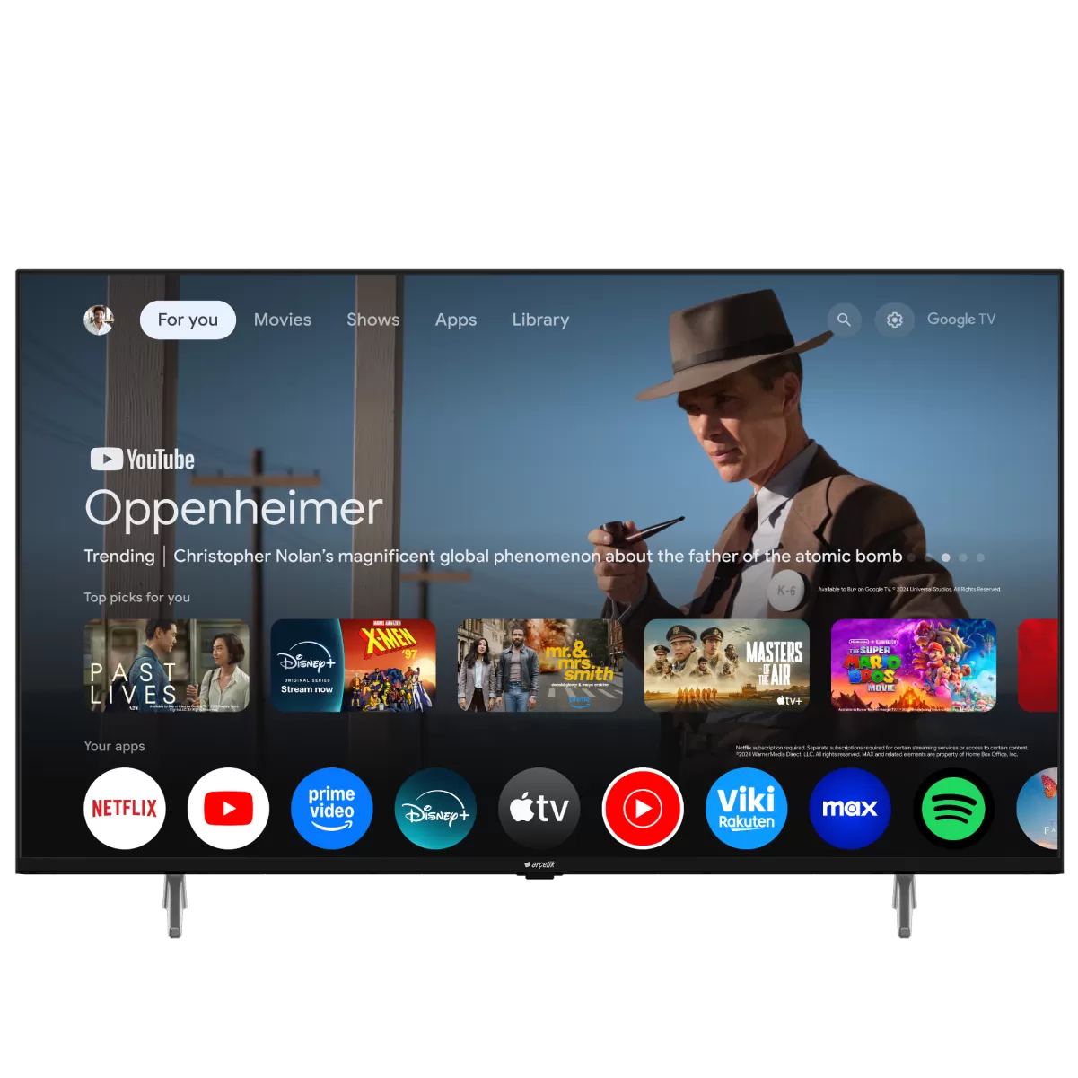 ARÇELİK 7 serisi 55 4K UHD Google TV - A55 E 795 B Smart TV