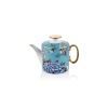 Floral Blue Porselen Demlik Teapot Çaydanlık