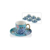 Floral Blue Porselen 12 Parça 6 Kişilik Çay Takımı