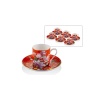 Botanica Red Porselen 12 Parça 6 Kişilik Kahve Fincan Takımı