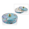 Floral Blue 7 Parça Porselen Kahvaltı Seti, Çerezlik ve Sunumluk 20 Cm