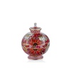 Lilyum Desen Porselen Tombul Küp Vazo Small 2l 19cm