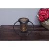 Rumi Kesme Metal Standlı Mumluk 17cm