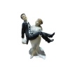 Polyester Gelin Damat Biblo Kucakta Siyah 15cm