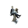 Polyester Gelin Damat Biblo Kucakta Siyah 15cm