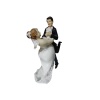 Polyester Gelin Damat Biblo Obje Damat Kucakta 16cm