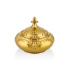 Polyester Gold Kapaklı Şekerlik Lokumluk 14cm