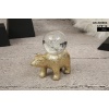 Dragon Kristal Küre Taşıyan Polyester Ayı Dekor Biblo 12cm