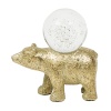 Dragon Kristal Küre Taşıyan Polyester Ayı Dekor Biblo 12cm