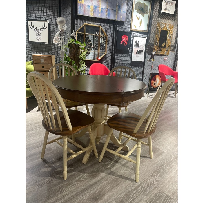 100x130cm Açılabilir Ahşap Masa Sandalye Takımı Malezya Üretim