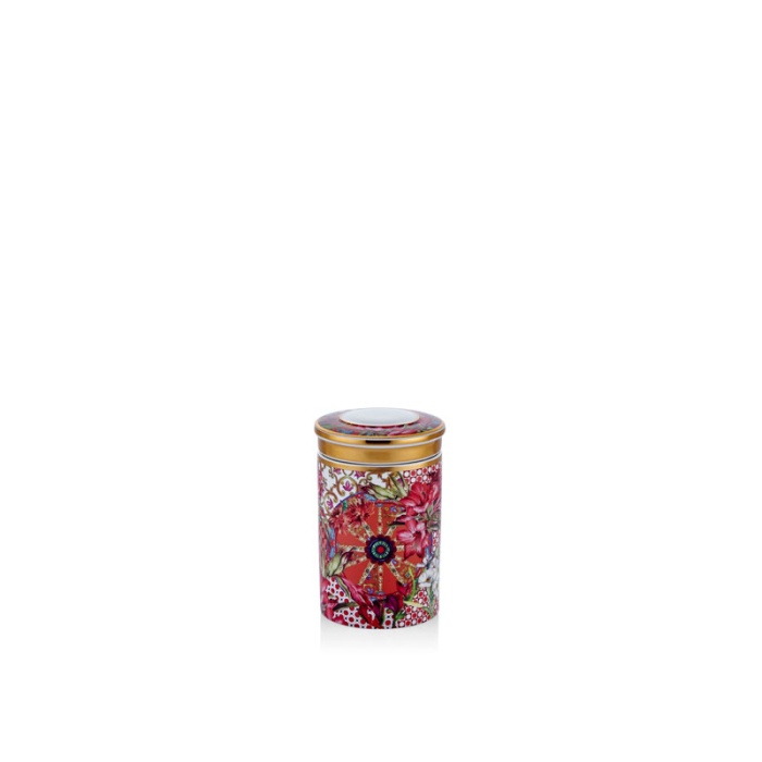 Lilyum Desen Porselen Baharatlık Kavanoz Small 12cm