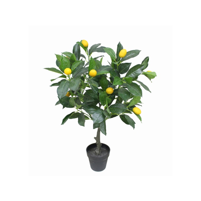 Yapay Sarı Limon Ağacı 70cm Boy Büyük Meyveli Gerçek Görünümlü Limon Ağacı SAKSISIZ