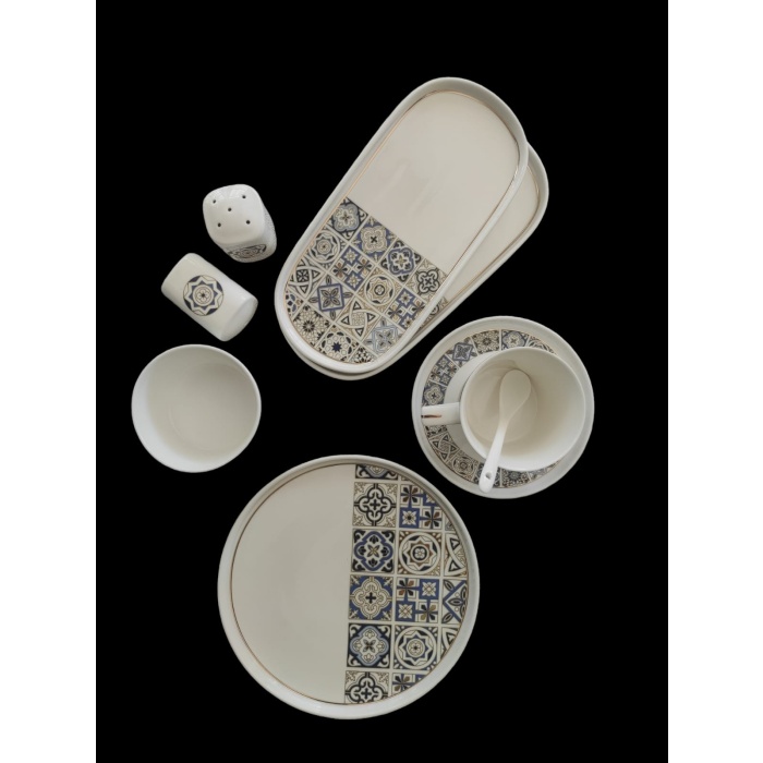 New Bone Porselen 32 Parça Kahvaltı Takımı fk.122