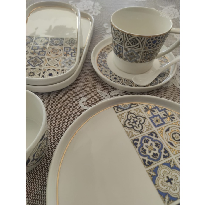 New Bone Porselen 32 Parça Kahvaltı Takımı fk.122