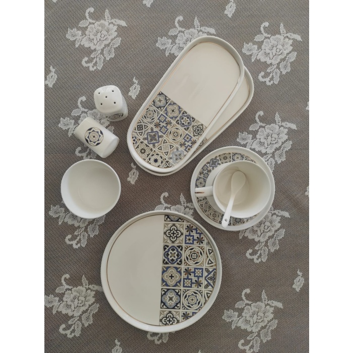 New Bone Porselen 32 Parça Kahvaltı Takımı fk.122