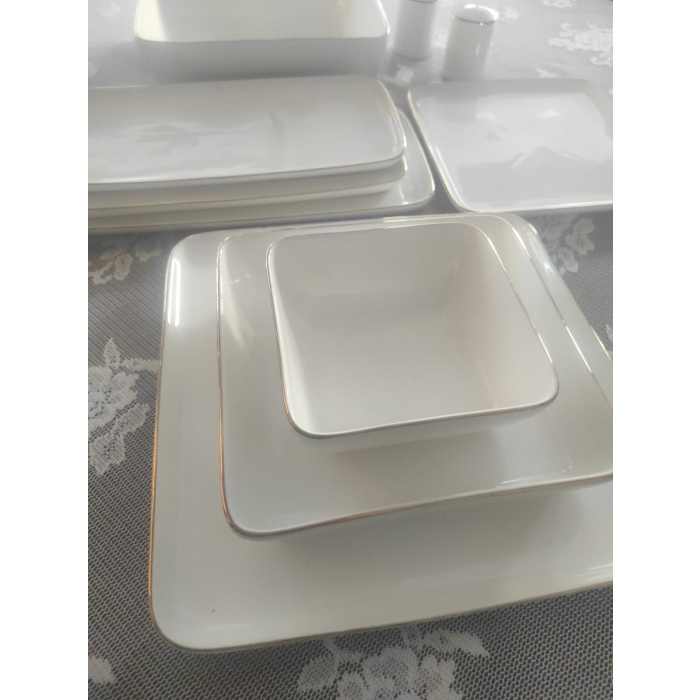 New Bone Porselen Gold Yaldızlı 30 Parça Yemek Takımı fk.117