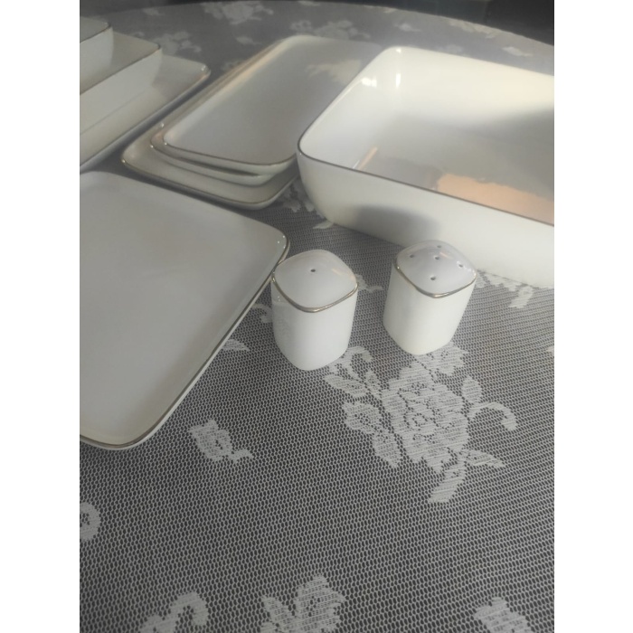 New Bone Porselen Gold Yaldızlı 30 Parça Yemek Takımı fk.117