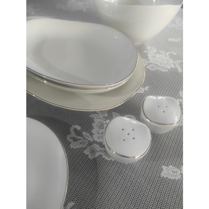 New Bone Porselen  Gold Yaldızlı 30 Parça Yemek Takımı fk.119