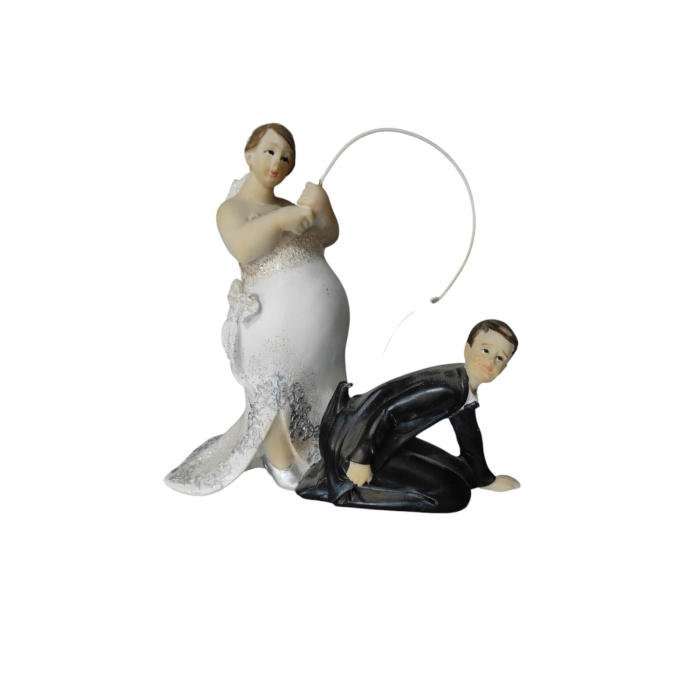 Polyester Gelin Damat Biblo Obje Damat Oltada 13,5cm