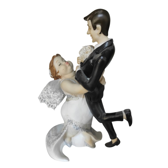 Polyester Gelin Damat Biblo Obje Damat Kucakta 21cm