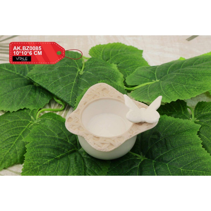 Lima Porselen T Light Mumluk Kelebek 10x10cm bz0084