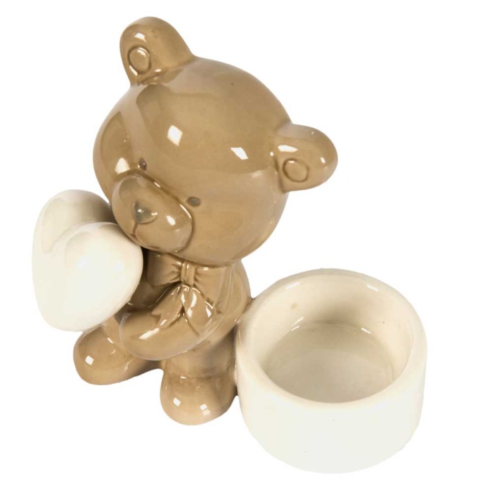 Lima Porselen T Light  Ayıcıklı Mumluk 12cm