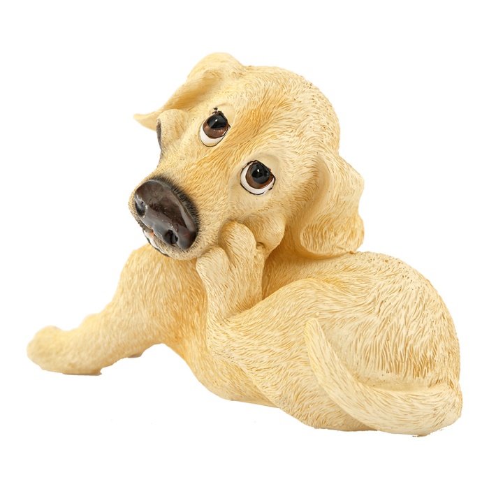 Pretty Oturan Mutlu Köpek Biblo 19cm