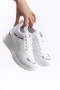 Elida beyaz dolgu taban bağcıklı sneaker kadın ayakkabı