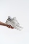 Glenda beyaz arka ve dil rugan bağcıklı sneaker kadın ayakkabı