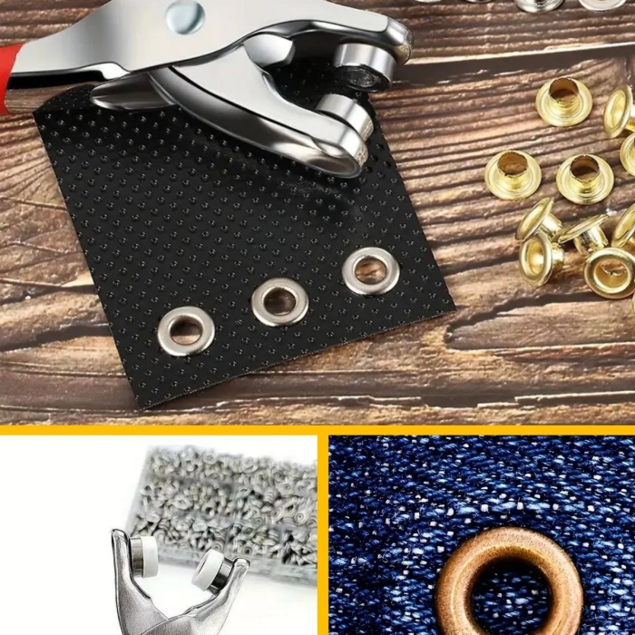 200 Adet Paslanmaz Çelik Çıtçıt Ve Pense Seti Metal Çıt Çıt Makinesi